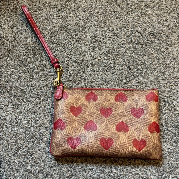 Coach Heart Wristlet